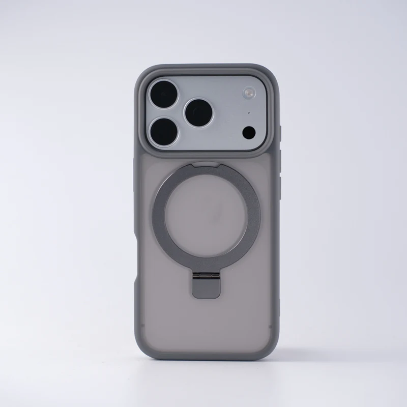 

Противоударный чехол Magsafe с магнитным металлическим кронштейном для iPhone 17 17Pro Max Air 16 Pro 15 14 13, матовый матовый чехол с беспроводной зарядкой