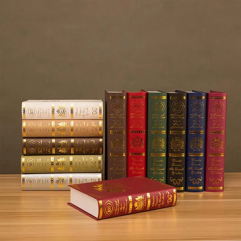 Vintage Antique Imitation Book Creative European Style Retro Fake Book Model For Club Hotel Living Room Shelf Decoration