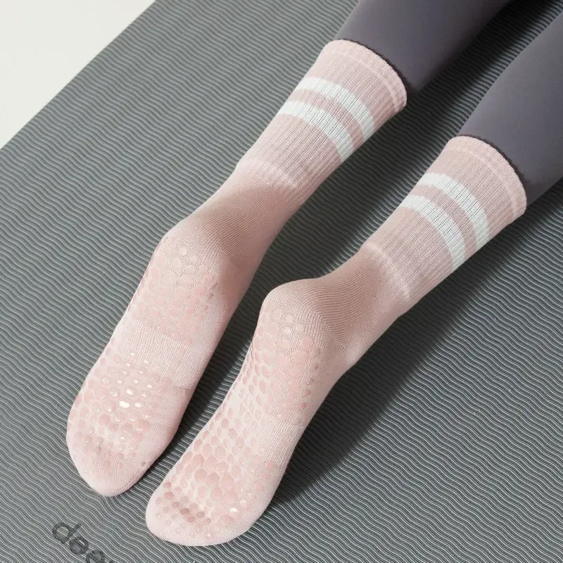 Chaussettes de Yoga en Silicone pour Femme, Non ALD Pilates, à Rayures, en Coton, Respirantes, pour Sols d'Nik, brev, dehors Professionnel