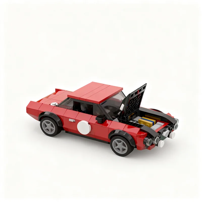 334pcs MOC Lanciased Fulvia Rally Car Tarmac Spec City Champions Model Building Blocks Construction Christmas Gift Toy Brick