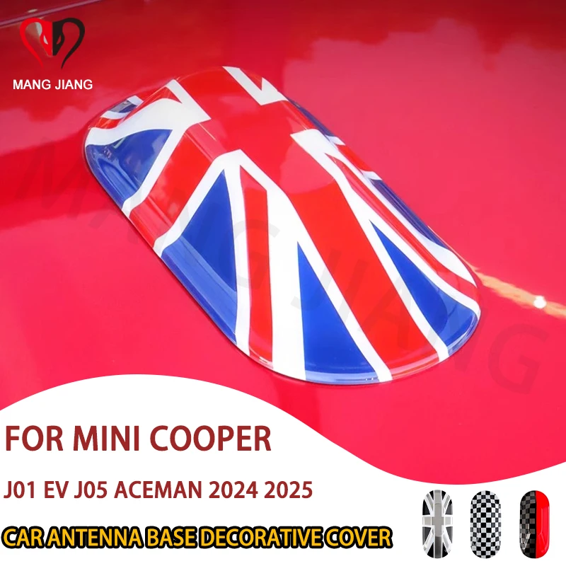 Car Antenna Decorative Base Shell Cover Stickers For Mini E SE J01 EV J05 Aceman 2024 2025 Exterior Decoration Accessories