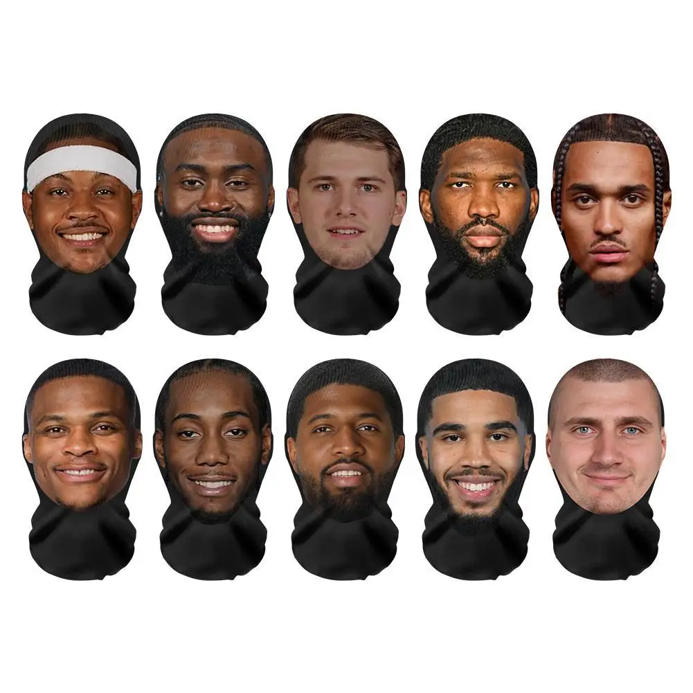 American Basketball League Star,3D Printed Mask, Polyester Material, Suitable For Sports Funny Custom Mask Cycling Facial Mask