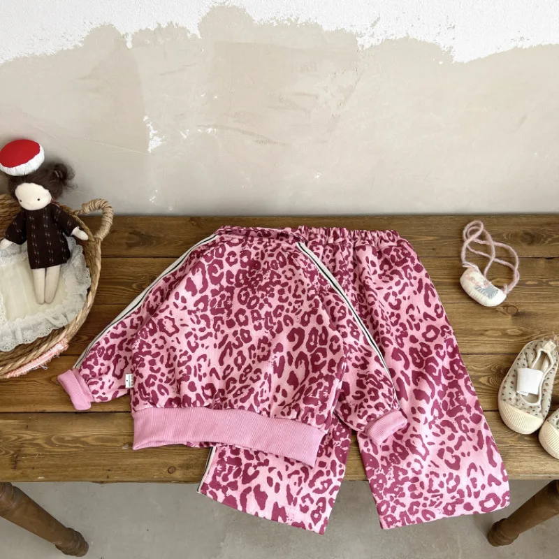 

New Spring Autumn Baby Clothes Set Children Jacket Pants 2Pcs/Sets Kids Girls Clothing Toddler Sports Costume Infant Tracksuits