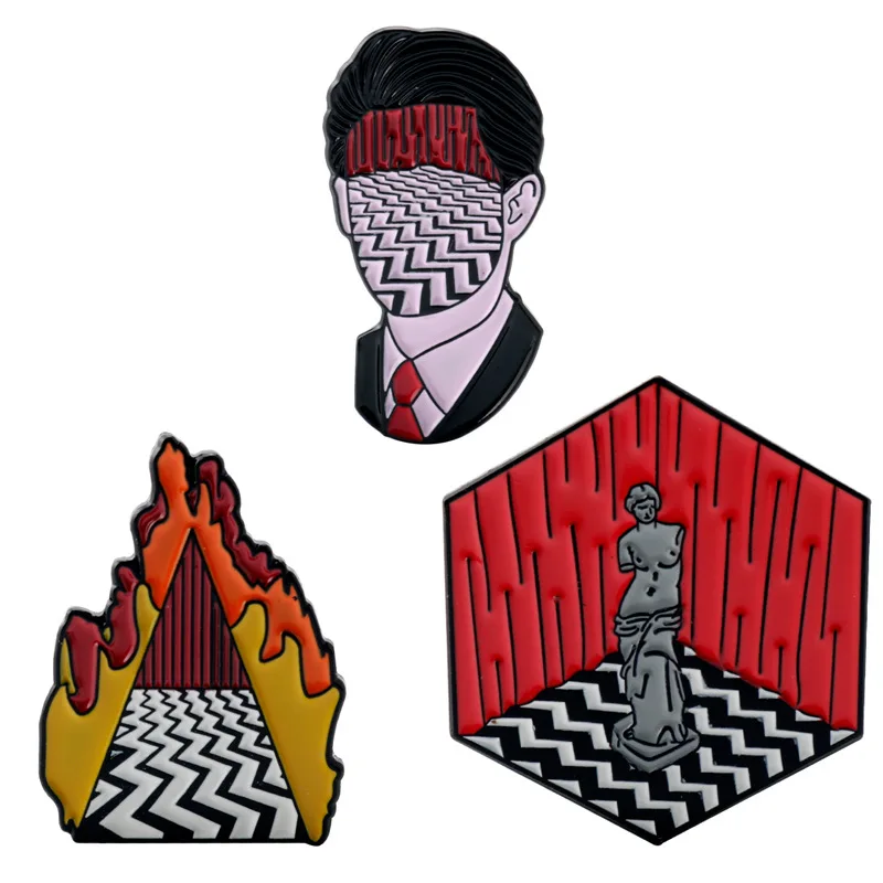 Suspense Movies Twin Peaks Enamel Pins Welcome To Twin Peaks Metal Brooch Badge Fashion Jewellery Backpack Accessory Gifts
