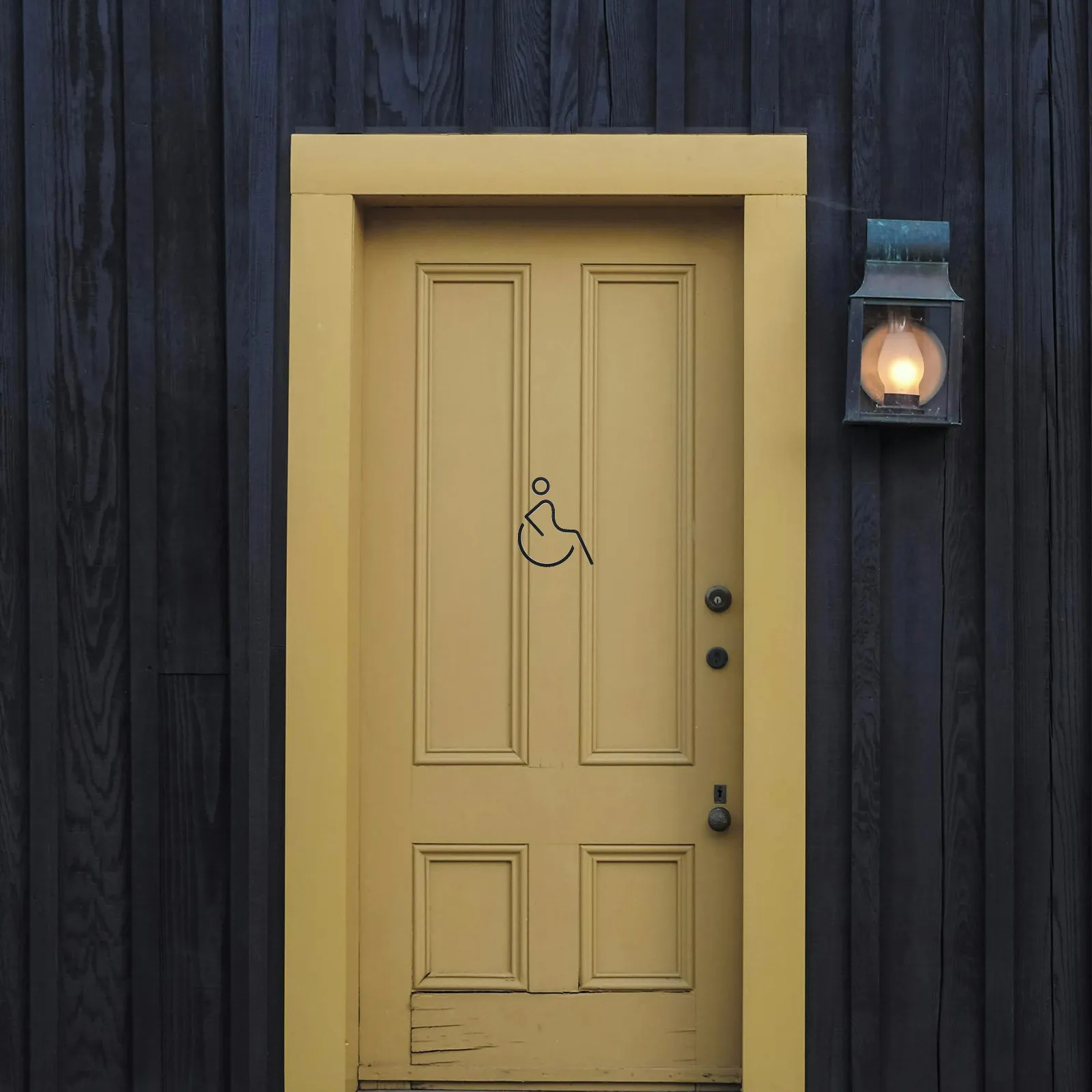 Heavy Duty Disabled Restroom Sign Wheelchair Accessible Toilet Decal for Public Buildings Elevators Safe Clear Direction