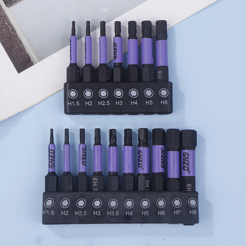 

One-Touch Release 1/4" Shank Hex Head Wrench Drill Set - 10 Piece: Includes Magnetic Screwdriver Bits & Bit Holder.