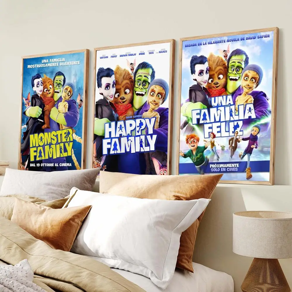 M-Monster Family Poster PP Wall Posters Celebrity Cartoon Art Prints for Bedroom Office Waterproof Gift