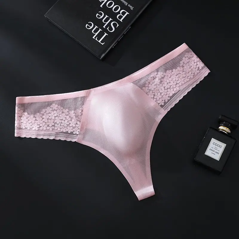 Men’s Traceless Thong with Contoured 3D Pouch - Ultra Smooth Ice Silk & Ventilated Design