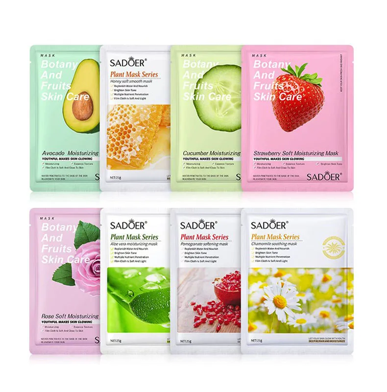 

BIOAQUA SADOER Private Label Various Fruits Face Mask Moisturizing Skin Care Mascarillasl Facial Mask