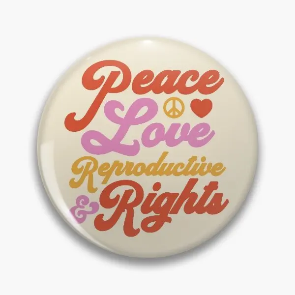 Pro Choice Feminist Peace Love Reprodu  Soft Button Pin Hat Women Jewelry Lapel Pin Cute Brooch Metal Clothes Collar Cartoon