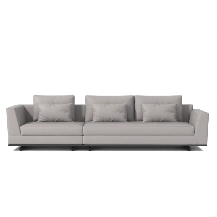 &Living room furniture high-end durable modern simple sofa leather sofa