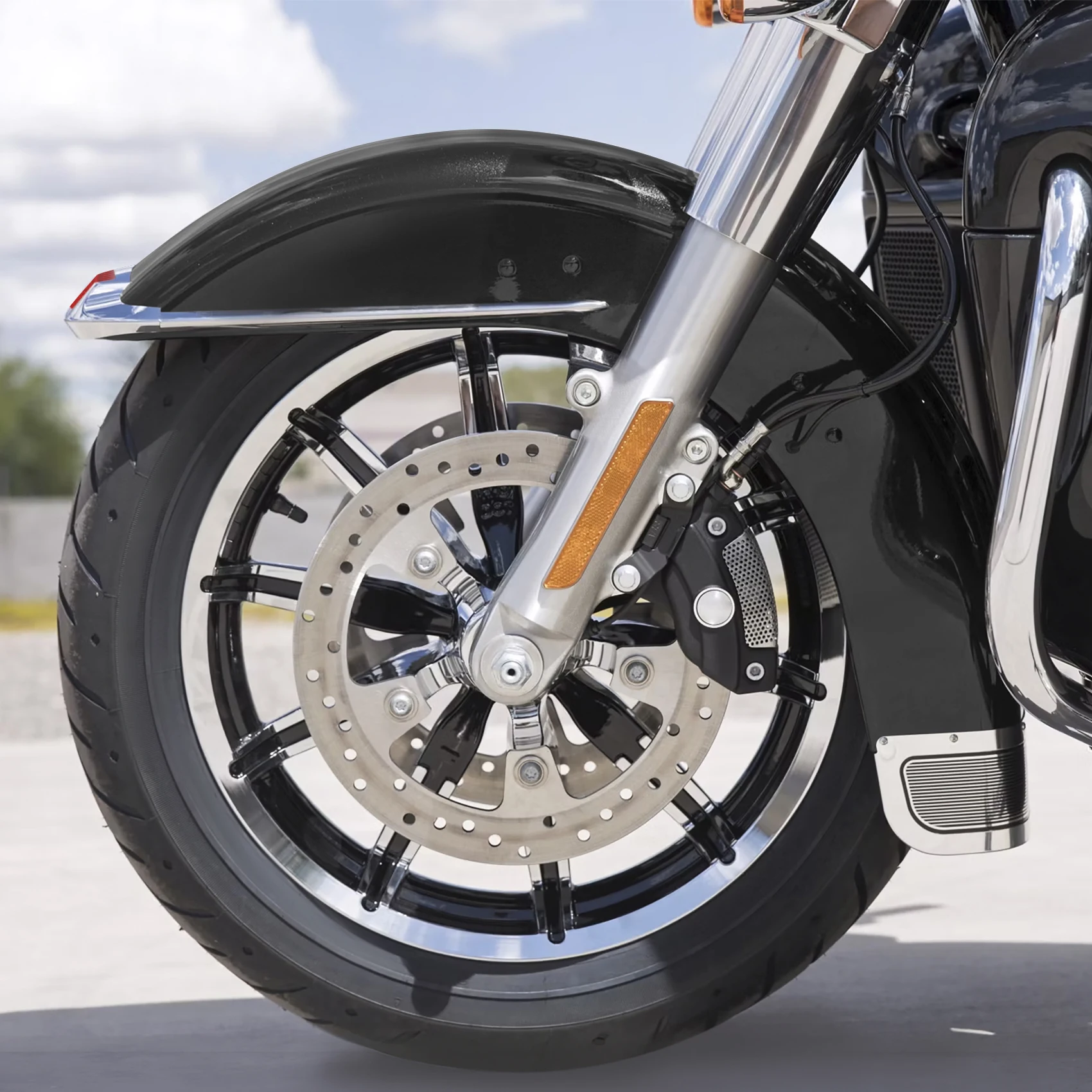 Motorcycle Front Fender Trim For Harley Heritage Softail Classic FLSTC 1986-2018 Touring Road King Electra Glide 1982-2013 2012