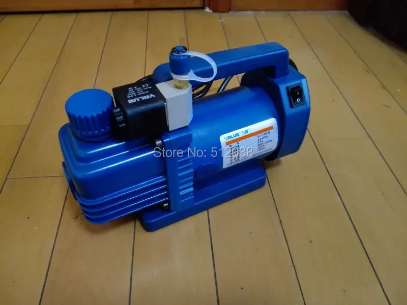 Single Stage 1.5CFM 1/5HP Rotary Vane Vacuum Pump HVAC Air AC A/C    R410A R134A R22 R407C R12