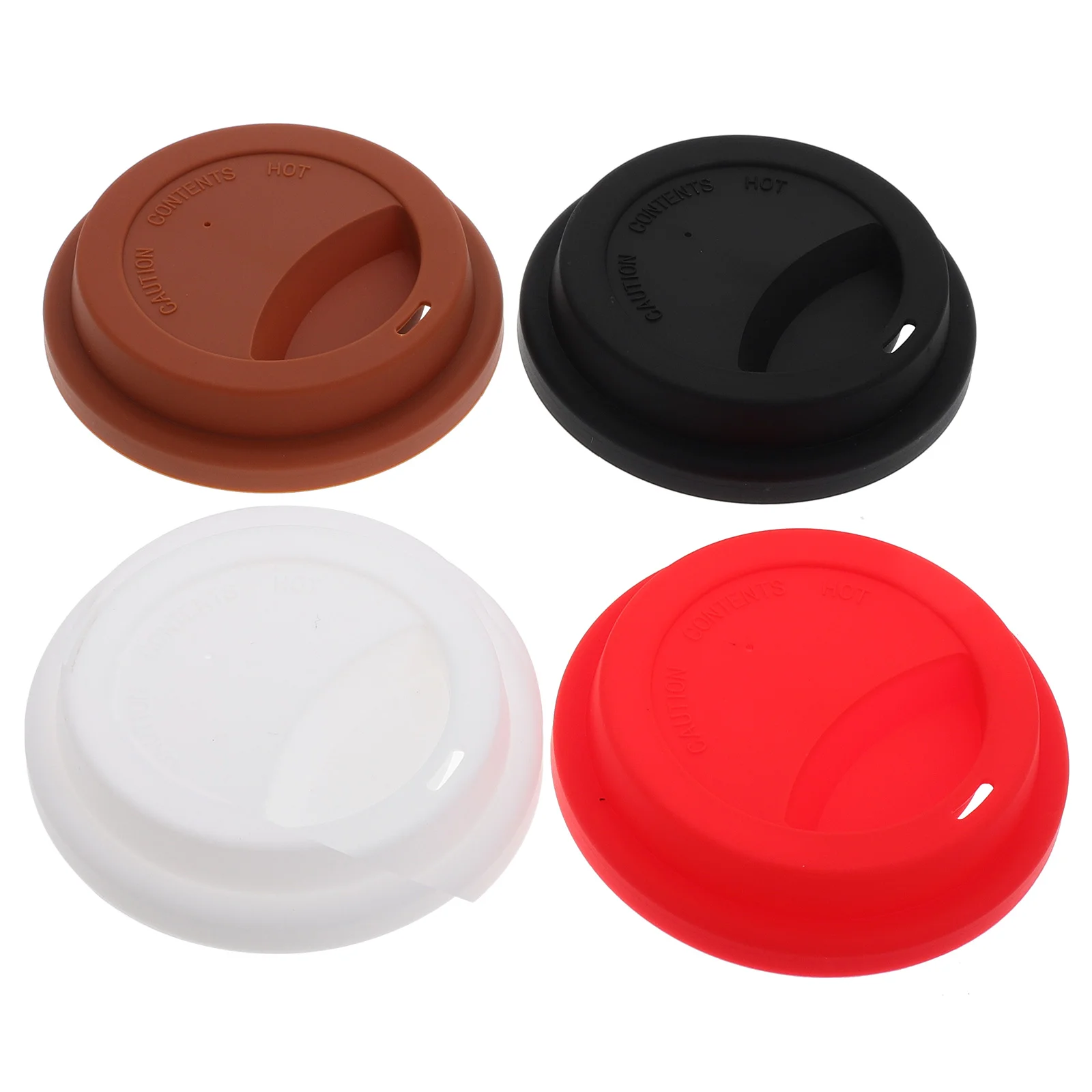 

4pcs Silicone Cup Covers Soft Silicone Drinking Lid Spill Proof Coffee Cup Lid Replacement Silicone Mug Lid Cover for Hot Drinks