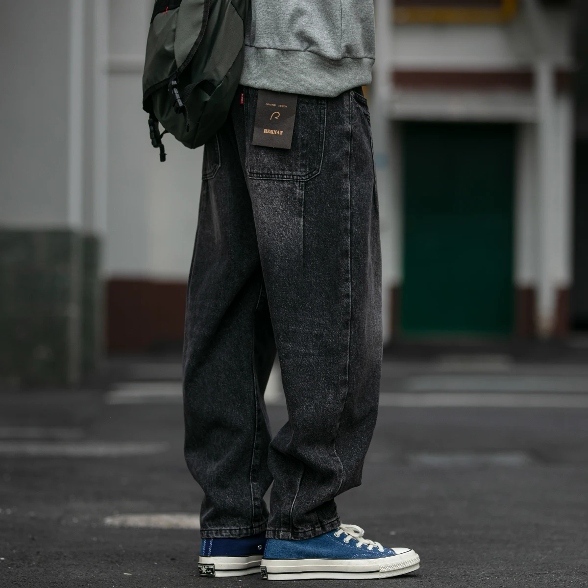 American Vintage High Quality Denim Cargo Pants Men Clothing Streetwear Loose Skate Jeans Harajuku Casual Harem Trousers Male