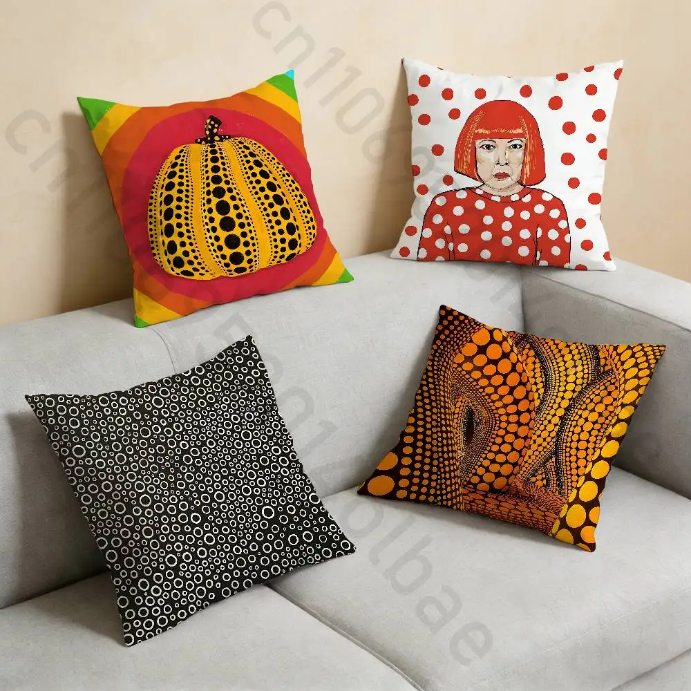 Y-Yayoi K-Kusama pillowcase casual style decoration, suitable for home decoration (excluding pillow core)