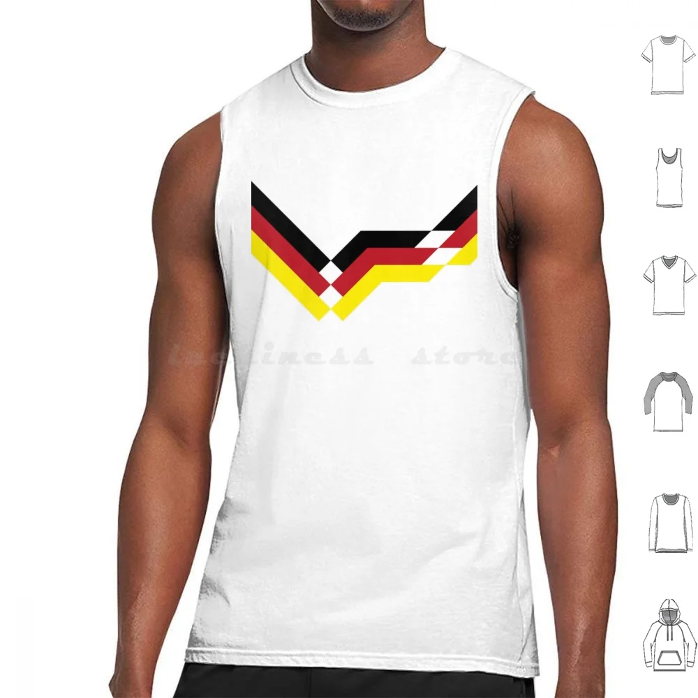 Camisetas sin mangas de Alemania 1990 con estampado de algodón, fútbol Italia 1990, mascota Baggio, años 90, Alemania Occidental