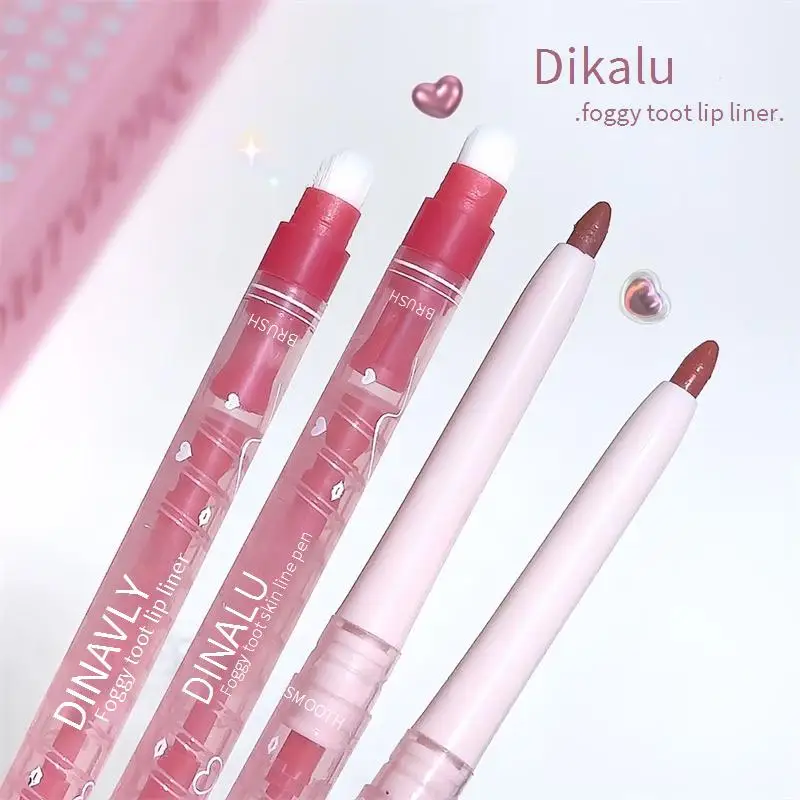 Pennello + Rossetto + Temperamatite Dudu Lip Liner Pen Matte Blending Lip Rimpolpante Penna per labbra con base impermeabile a lunga durata