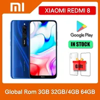 Original Xiaomi Redmi 8 4GB 64GB 4700 mAh Smartphone Dual SIM 6.22'' 12MP+2MP+8MP Snapdragon 439 Octa-Core 4G LTE Mobile Phone
