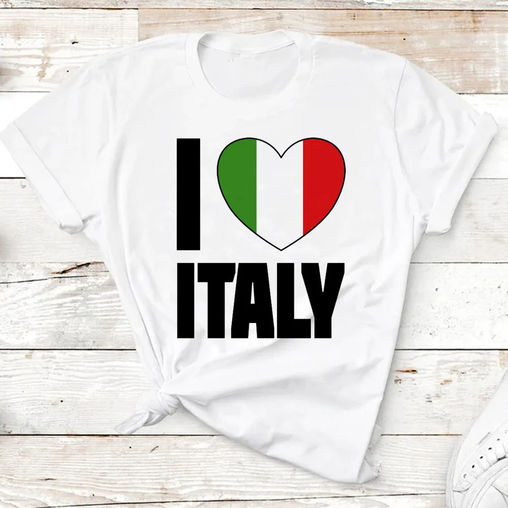 Italy t-shirts women Y2K anime comic top female 2000s harajuku y2k clothes