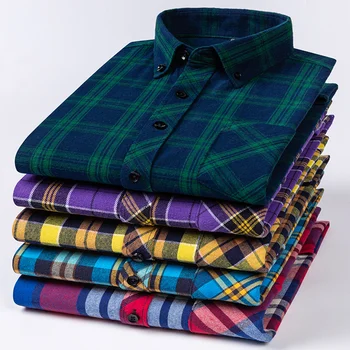 Artı boyutu 8XL100% pamuk zımpara uzun kollu gömlek erkekler için slim fit rahat düz gömlek yumuşak palid tops tasarımcı zarif giysiler