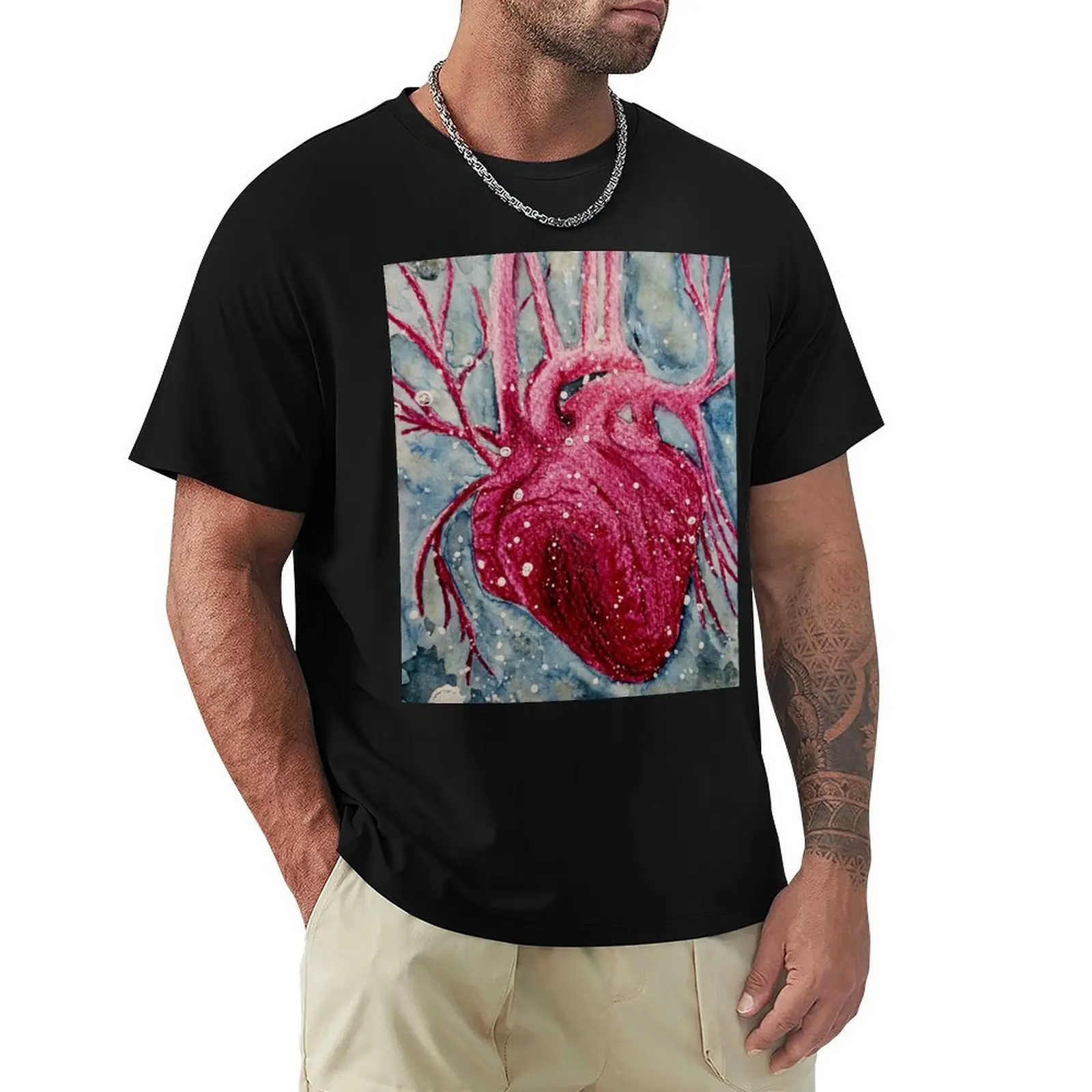 Frosty Heart T-Shirt man t shirts for men casual T-Shirt