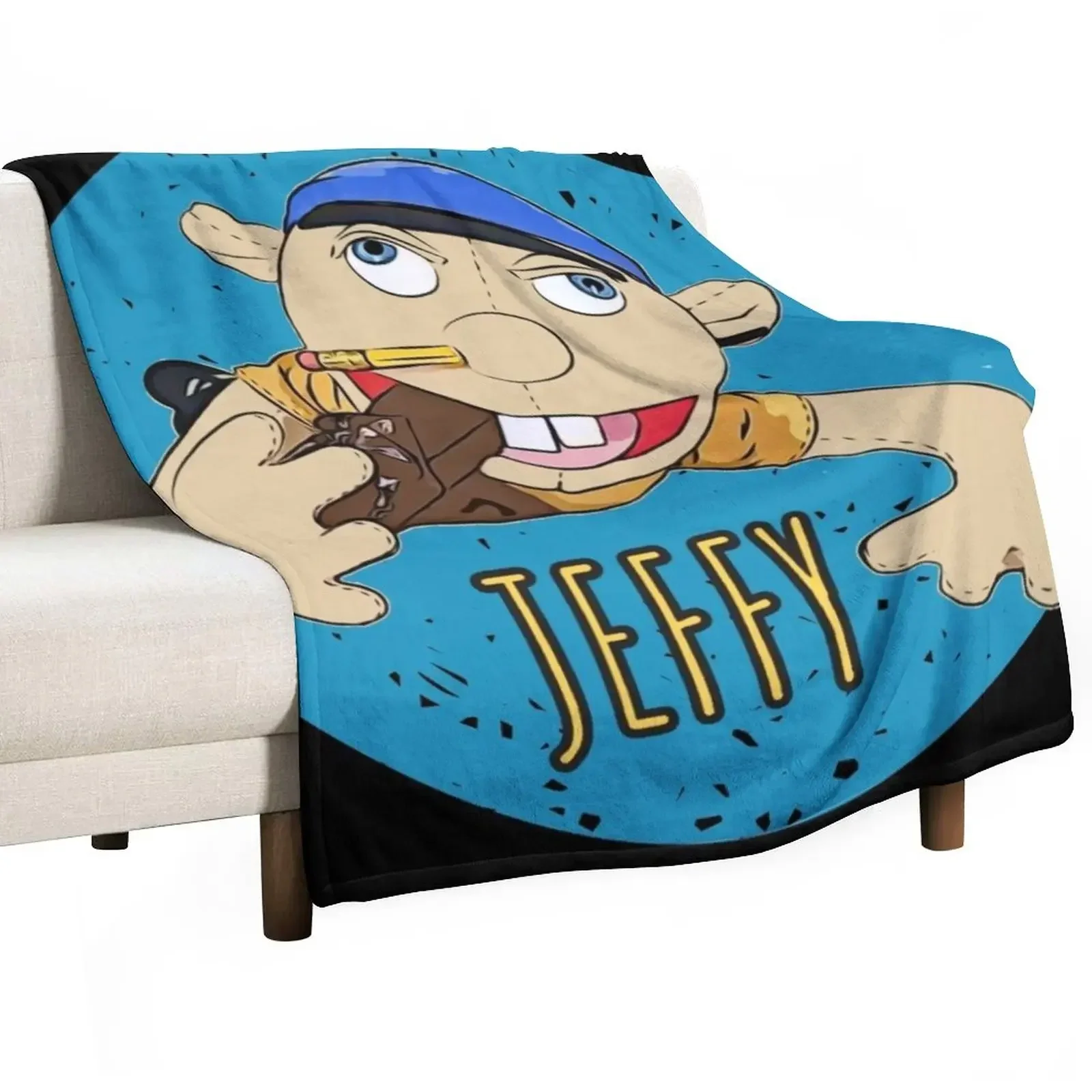 Jeffy The Puppet Hot selling! Throw Blanket Personalized Gift halloween Blankets