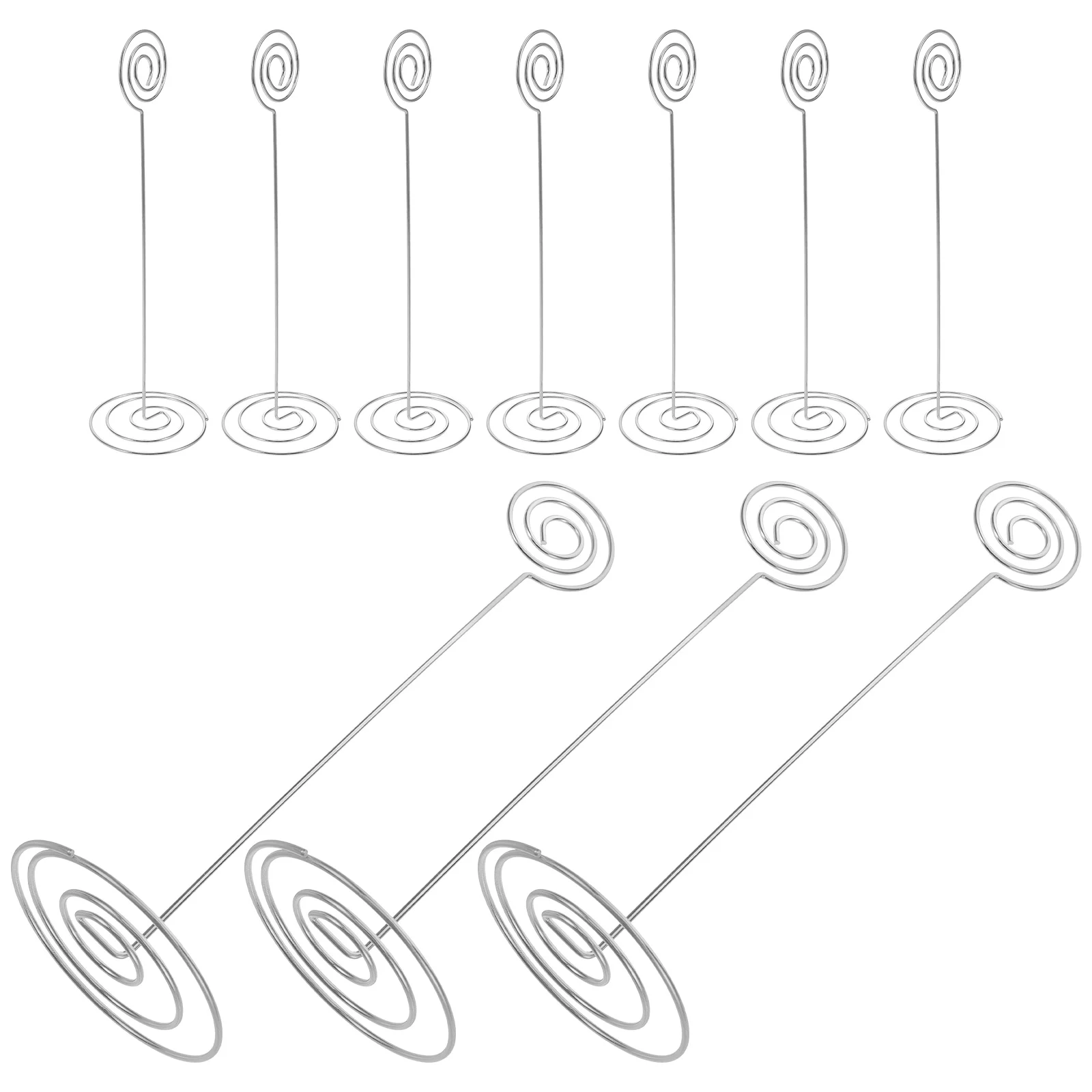 

10 Pcs Message Folder High Table Rack Office Metal Decorative Place Card Holders