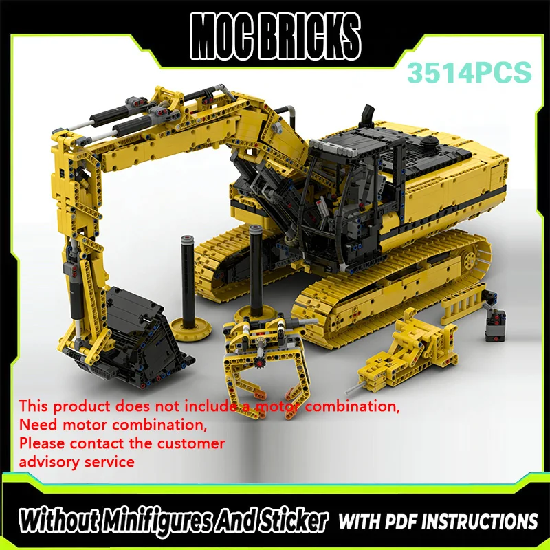 

Конструктор City Car Model MOC: Модульный гусеничный экскаватор повышенной прочности. Технологичный подарок для детей на праздники. Набор для сборки.