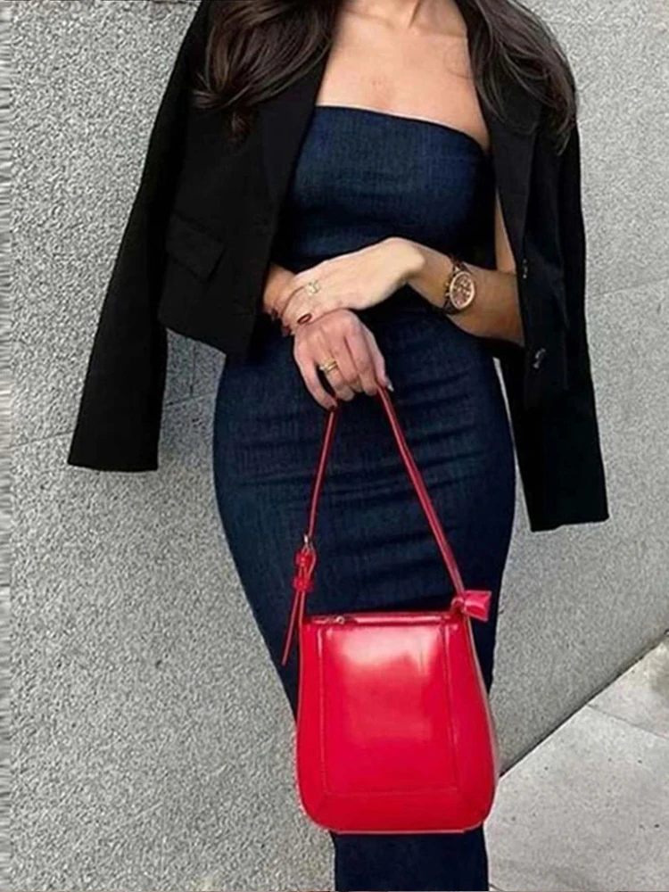 MUJER Off Shoulder Denim Dress Woman Blue Corset Long Dress Women Sexy  Bodycon Midi Dresses For Women 2025 Elegant Party Dresses - AliExpress  200000345