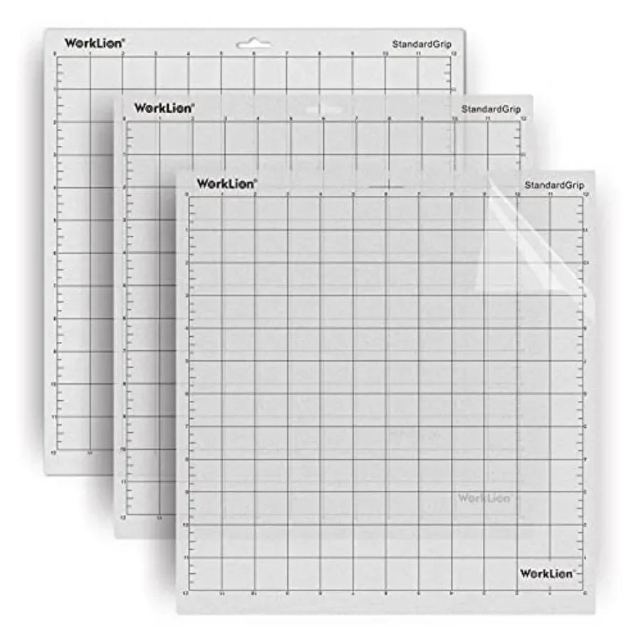 Cutting Mat Compatible With Silhouette Cameo: 12x12 inch, 3 Mats Standard Adhesive Sticky Durable Clear Craft Cut Mats - Replac view 2