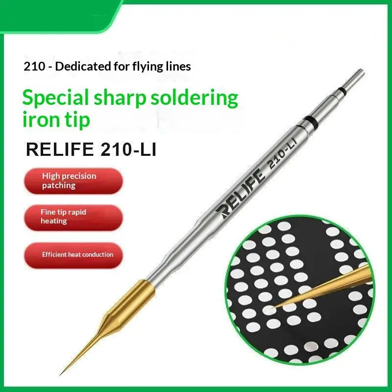 210-LI Ultra Fine Soldering Iron Tip For Precision Fly Wire Jumper Repair 210 Series Tip For Phone PCB Microsoldering Tool