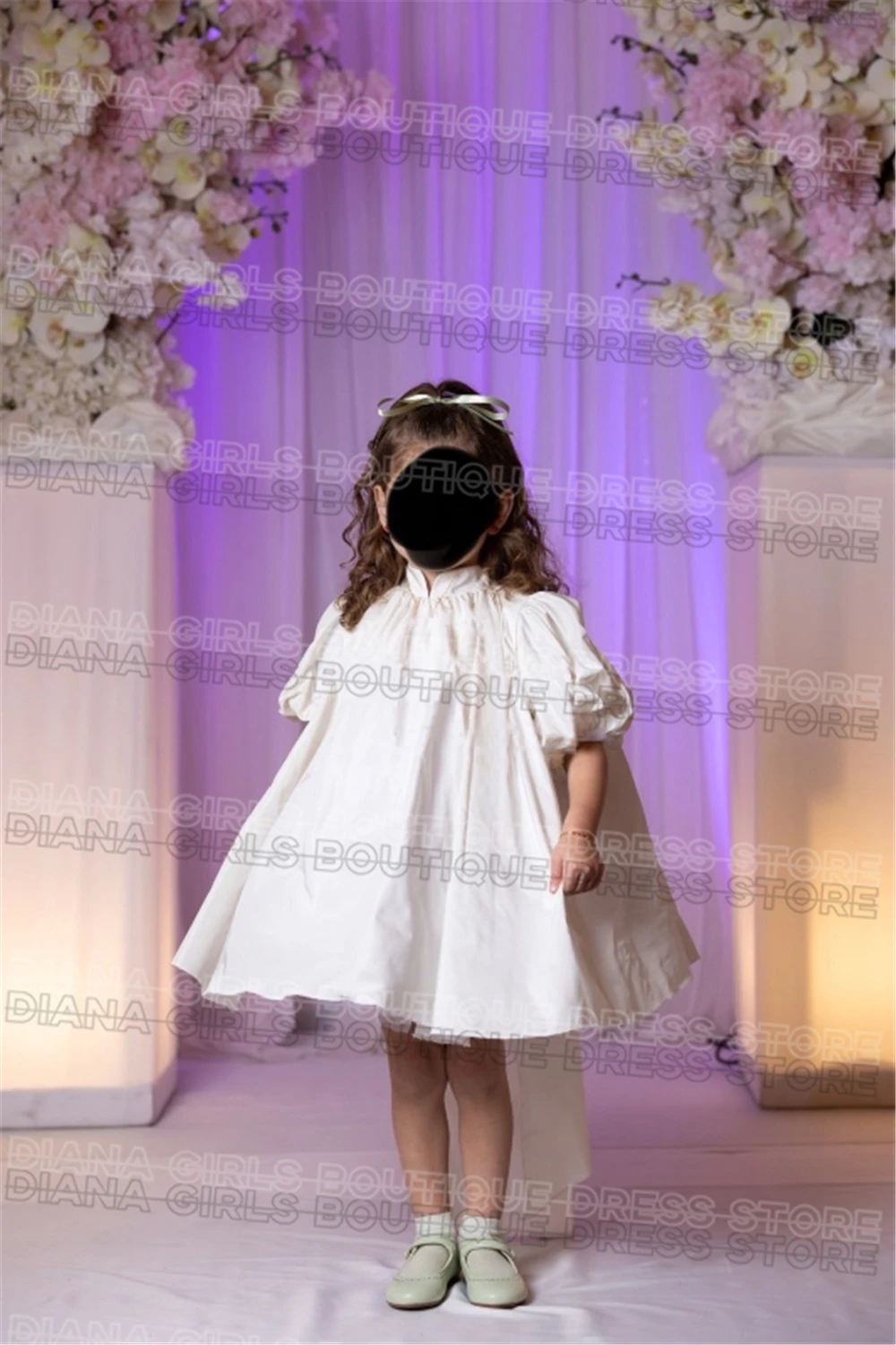 First Communion Gowns Idyllic Elegant Flower Girl Dress Wedding Ball Dresses Satin Kids Birthday Party Evening Baptism Gown