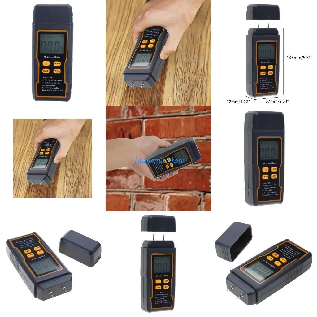 

U2JC Digital Humidity Handheld Device Tester Content Meter Woodworking Moisture Meter