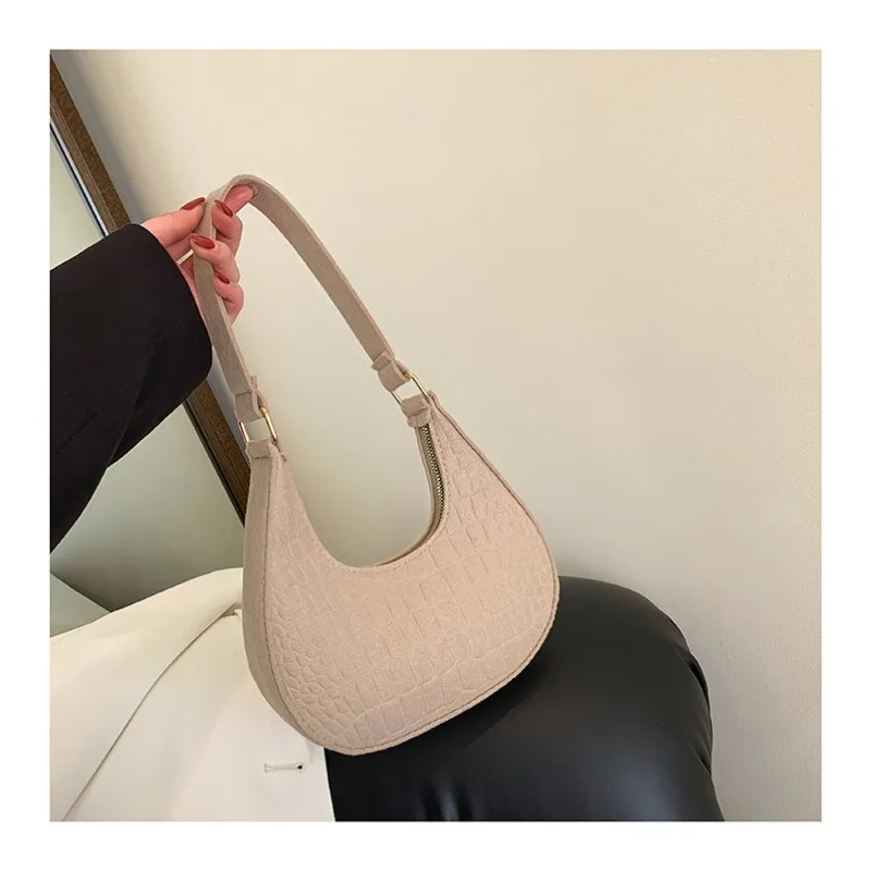 Lady Felt Armpit Design Luxury Tote Released Fashion Ladies Handbag Under Crescent Small Square Bag