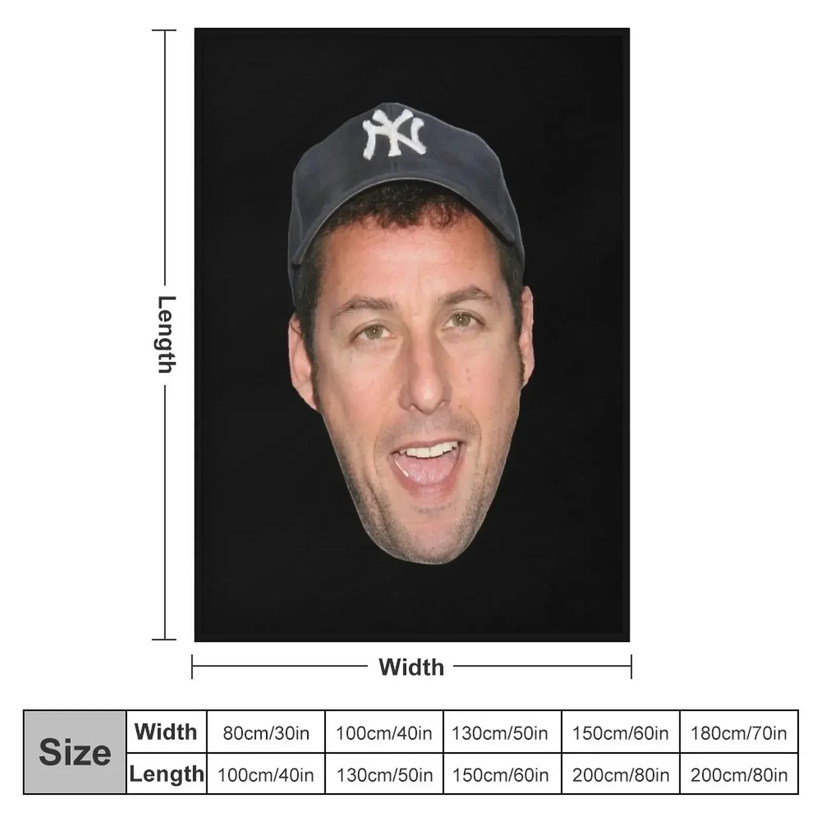 Adam Sandler s Face Throw Blanket Winter beds for sofa Hair Picnic Blankets