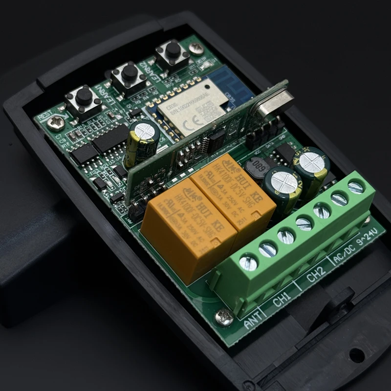 Universeller 433-MHz-/433,92-MHz-Garagentor-/Torfernbedienungsempfänger mit 2-Kanal-Relais-Toröffner-WLAN-Smart-Switch-Modul, kompatibel mit Tuya – Detail 10