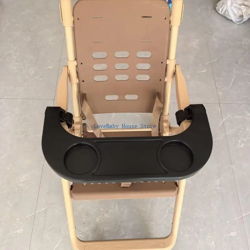 

BX0D Detachable Tray Baby Strollers Dinner Table Tray Strollers Milk Bottle Cup Holder Pram Accessories