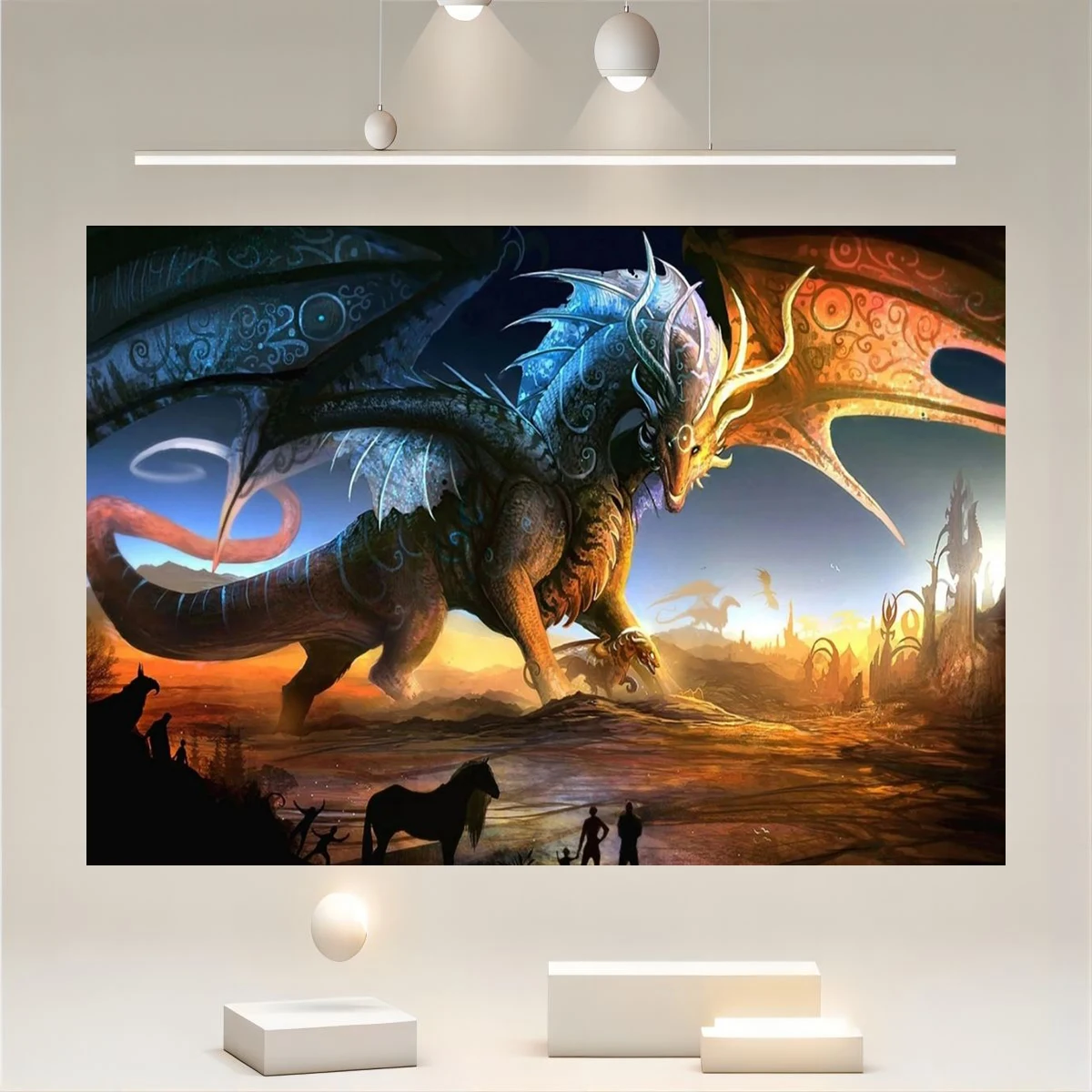 Dragon Art TV Fans Happy Birthday Photography Backdrop Background Banner Poster Bedroom Wall Decoration Party