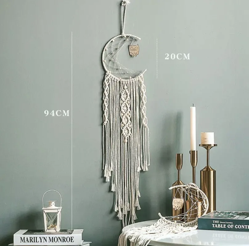 Bohemian Star Moon Tapestry Dreamcatcher Wall Hanging Living Room Bedroom Background Wall Decor Ins