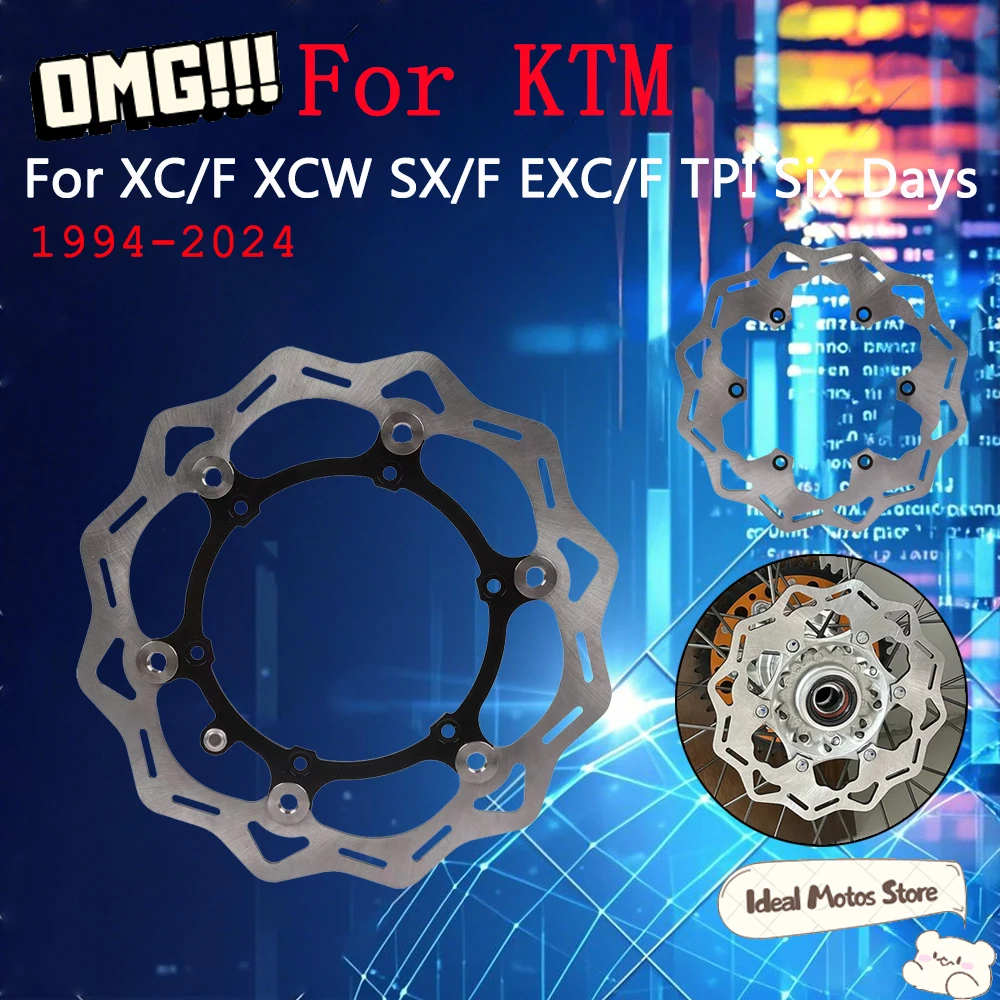 

For KTM XC XCF XCW SX SXF EXC EXCF TPI Six Days 125 200 250 300 450 500 2024 Motorcycle 260MM 220MM Front & Rear BRAKE DISC Kit