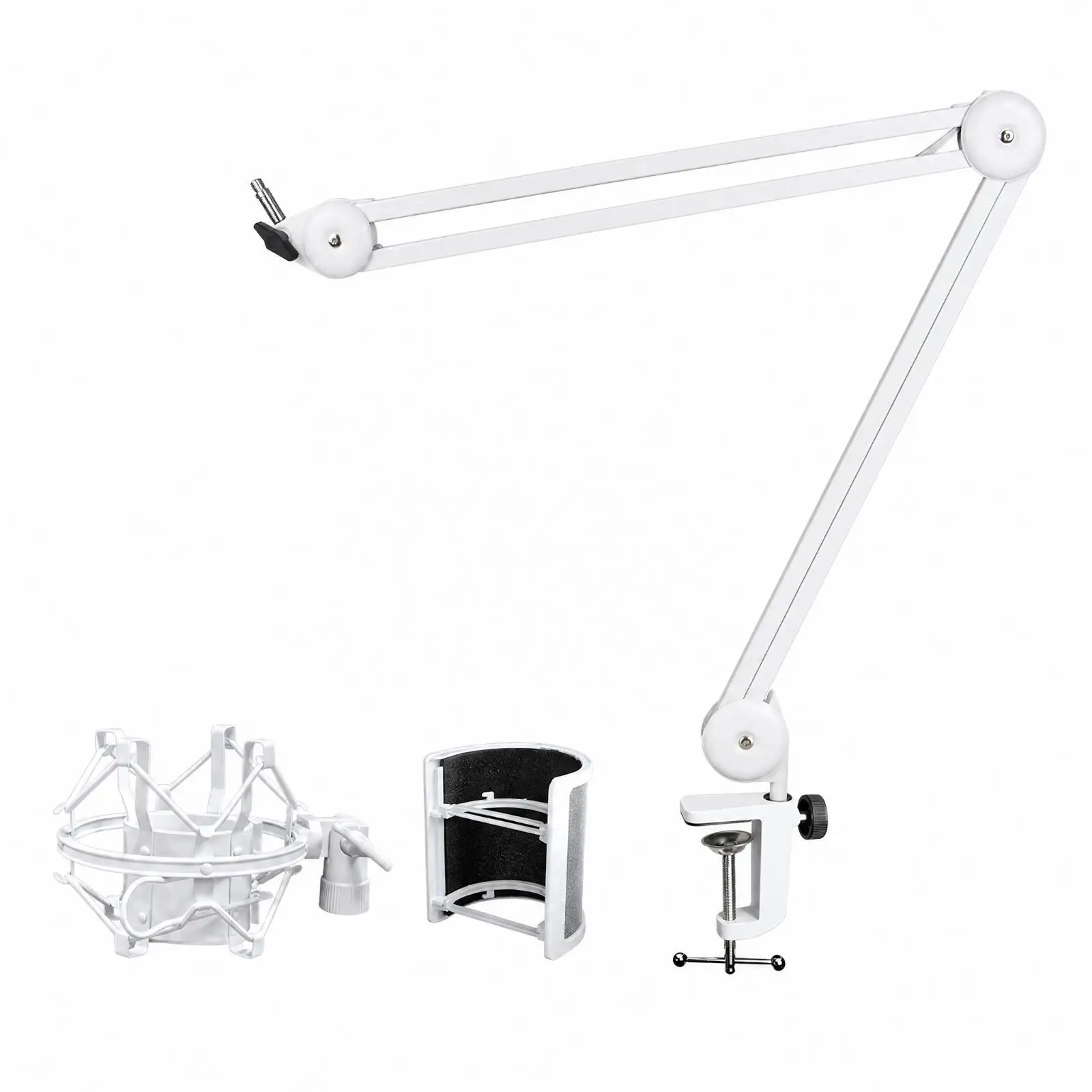 Foldable Desk Mic Arm Arm Compact Mic Arm Arm with Shock Mount Space-Saving