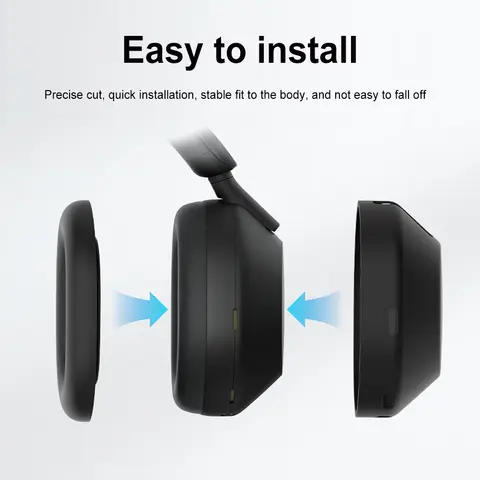 Funda de silicona para auriculares, almohadillas de repuesto anticaída para auriculares de Color sólido, cojín para auriculares Sony WH-1000XM6, 3 uds.