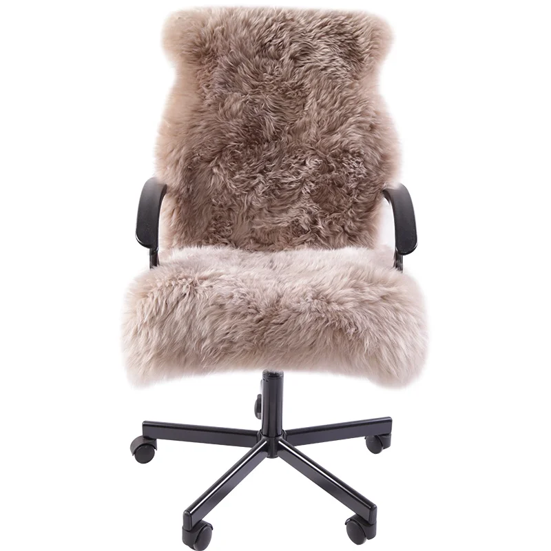 Whole Sheepskin Cushion - Pure Wool & Thickened Design - Ideal Chair Padding