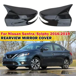 For NISSAN Altima 2013-2018 Sentra/Sylphy 2016-2019 Mirror Cover Rearview Side Mirror Cover Wing Cap Exterior Rear View Trim