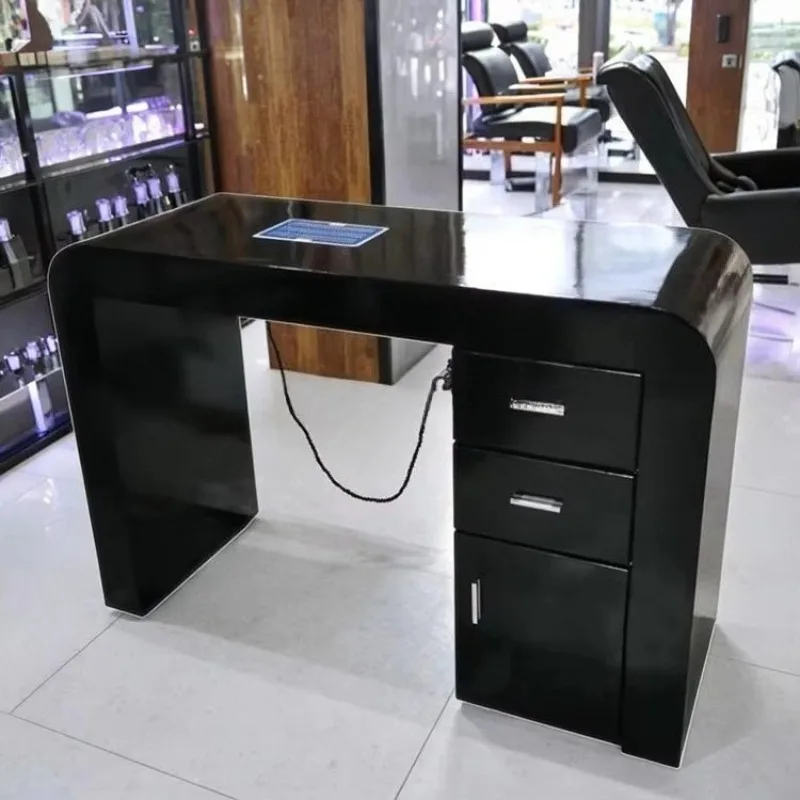 Modern style black painted nail making table for luxury nail salon