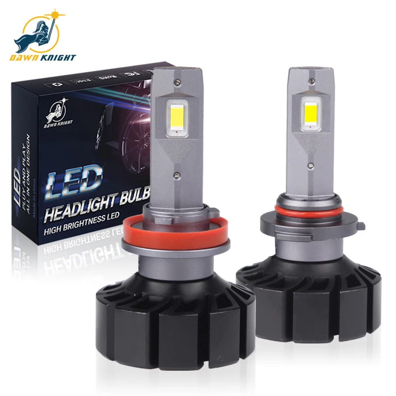 DAWNKNIGHT S6P H8 H11 HB3 9005 4300K PTF bez wentylatora żarówka przeciwmgielna Led H7 HB4 9006 lampa Led do samochodu 60W 12V 2 sztuk