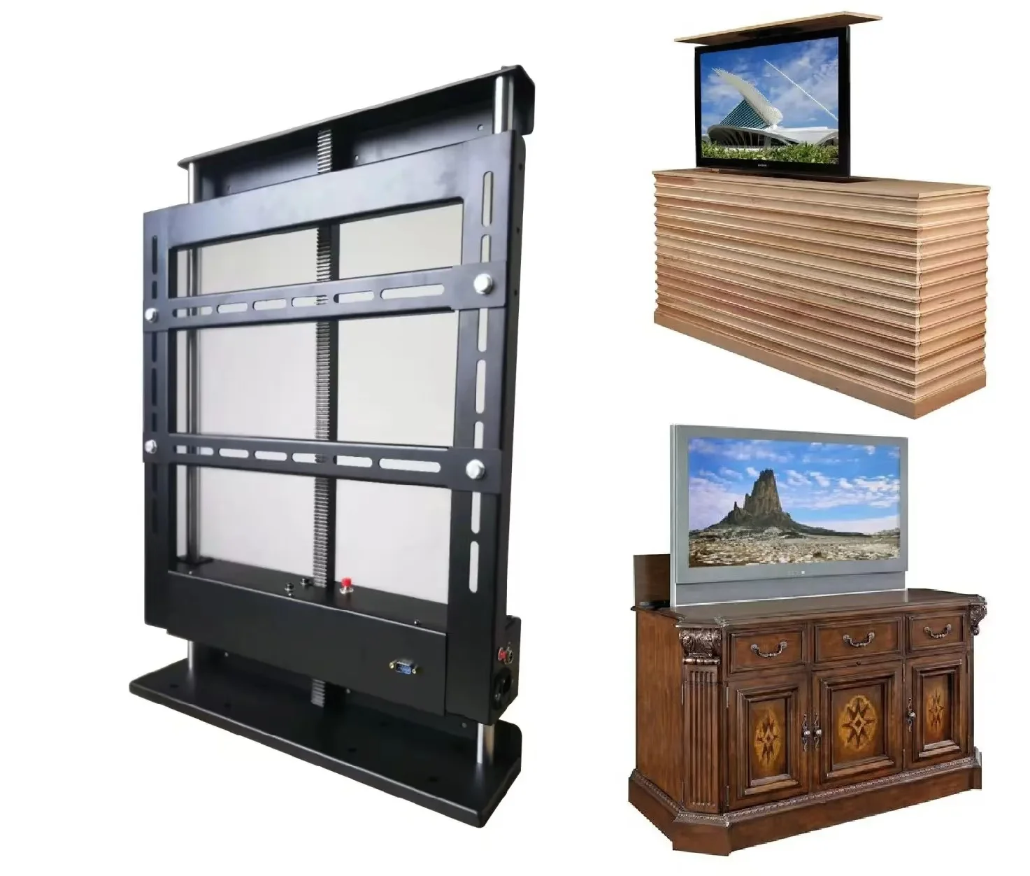 Cheap Tv Lift Tv Remote Control Ten Electric Mobile Bracket  Stand Diy Motorized Sliding Tv Mount Swivel Motorized Bamboo