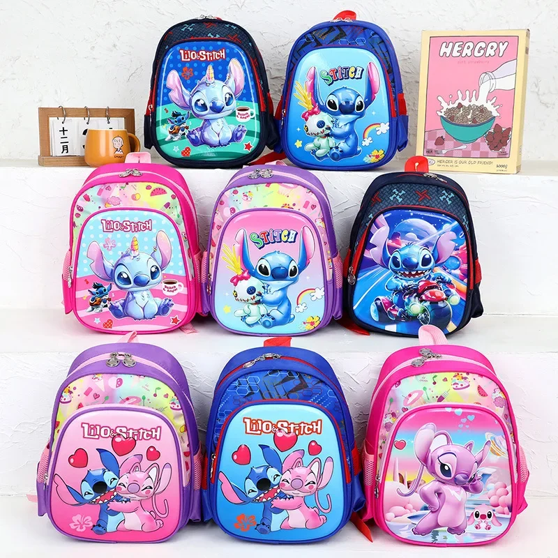 

mickey Kindergarten 3-4 Years Old Children Backpack Disney 12 Inch Hard Shell Stitch Boys and Girls Cartoon Schoolbag Backpack