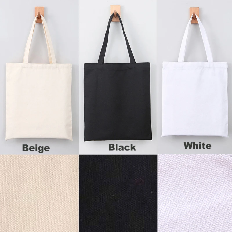 100pcs/Lot Wholesales Reusable Eco-friendly Promotional Plain Canvas Cotton Tote Bag Can Custom Print Shopping Bags DESIGN BAG